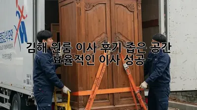 김해 원룸 이사 후기: 좁은 공간, 효율적인 이사 성공!